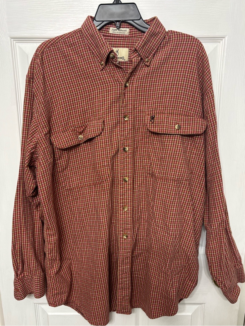 Browning Men's Red Plaid Button-Down Shirt